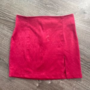 Forever 21 velvet mini skirt with slit hem